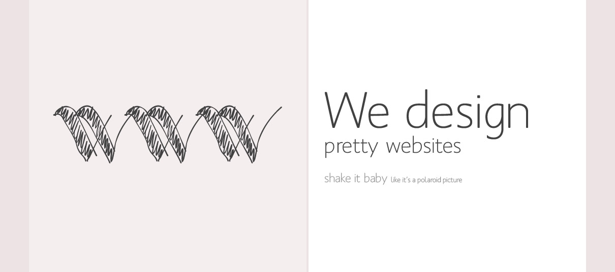 We design pretty websites